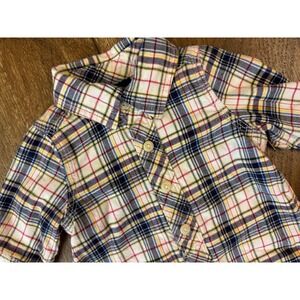 Vintage Baby Gap 0/3 Months Plaid Romper Jersey Lined Coverall Outfit Button Up‎